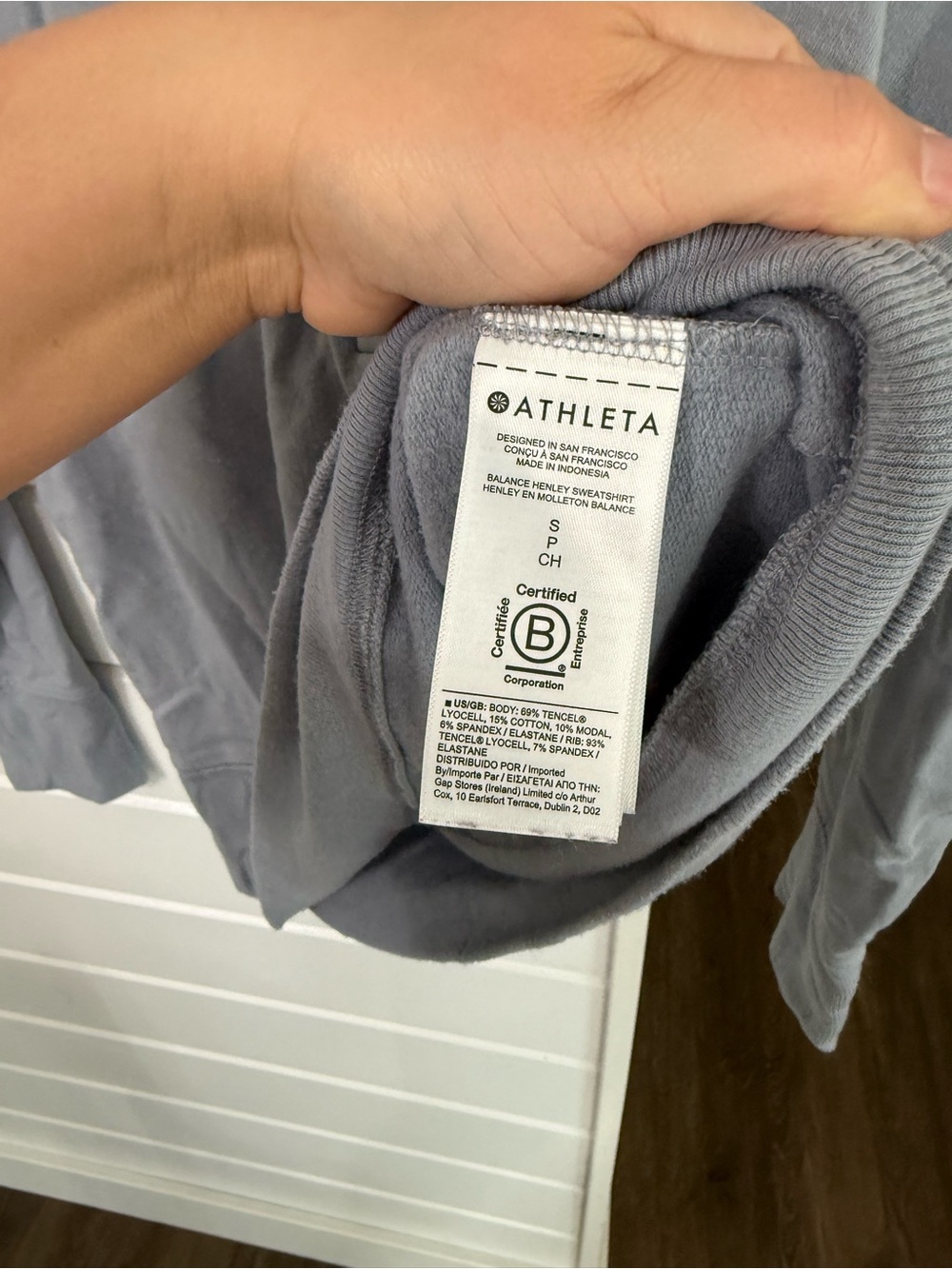 Athleta Balance Henley Sweatshirt Top - Picture 6 of 7